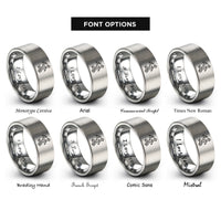 font options for inside engraving on silver shove it board rings
