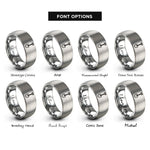 font options for inside engraving on grey shovel rings