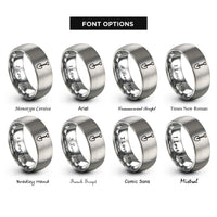 font options for inside engraving on silver shovel rings