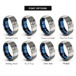 font options for inside engraving on blue & gray shrimp rings