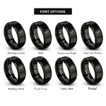 font options for inside engraving on black siamese icon rings
