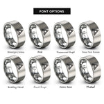 font options for inside engraving on gray sierpinski triangle rings