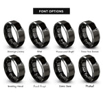 font options for inside engraving on black & grey sigil of lucifer rings