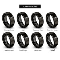 font options for inside engraving on black sigil of lucifer rings