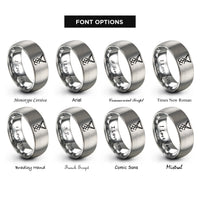 font options for inside engraving on gray sigil of lucifer rings