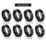 font options for inside engraving on black & gray sigma rings