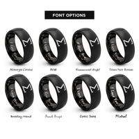 font options for inside engraving on black sigma rings