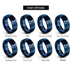 font options for inside engraving on blue sigma rings