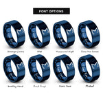 font options for inside engraving on blue sigma rings