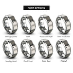 font options for inside engraving on gray sigma rings
