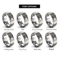 font options for inside engraving on silver sigma summation rings
