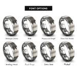 font options for inside engraving on silver sigma summation rings