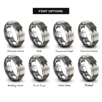 font options for inside engraving on silver sigma summation rings
