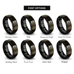 font options for inside engraving on gunmetal & black sigma summation rings