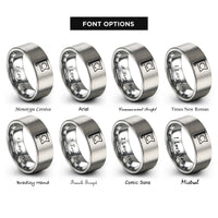 font options for inside engraving on gray signal flag rings