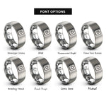font options for inside engraving on grey signal mirror rings
