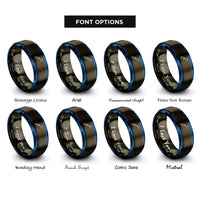 font options for inside engraving on gunmetal & blue signal probe rings