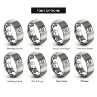 font options for inside engraving on silver silver rings