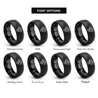 font options for inside engraving on black silverstone rings