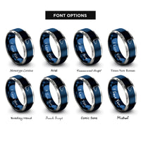 font options for inside engraving on blue & gray silverstone circuit rings