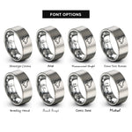 font options for inside engraving on grey silverstone circuit rings