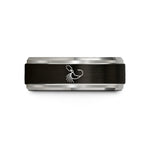 tungsten rings for ladies – black & blue & gray tungsten bladed jig wedding band
