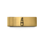 present ideas for females – gold tungsten lipstick wedding band