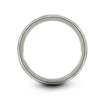 tungsten carbide wedding ring – bird on branch engraving on grey tungsten wedding band