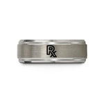 simple gold ring her – gray tungsten rx symbol wedding band