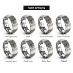 font options for inside engraving on gray singapore rings