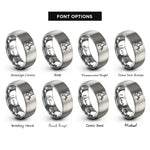 font options for inside engraving on grey singer at microphone rings
