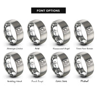 font options for inside engraving on gray singer mic rings