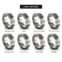font options for inside engraving on grey singer mic rings