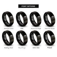 font options for inside engraving on black single cylinder engine rings