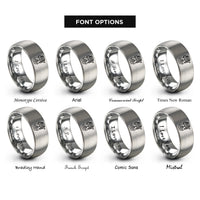 font options for inside engraving on gray single cylinder engine rings