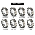 font options for inside engraving on gray single cylinder engine rings