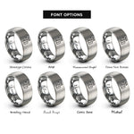 font options for inside engraving on gray single cylinder engine rings