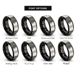 font options for inside engraving on black & gray siphon brewer rings