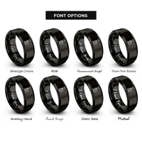 font options for inside engraving on black siphon brewer rings