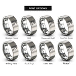 font options for inside engraving on grey siren rings