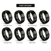 font options for inside engraving on black siren speaker rings