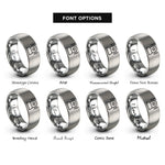 font options for inside engraving on grey siren speaker rings