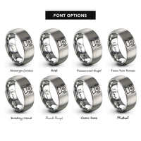 font options for inside engraving on grey siren speaker rings