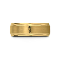 best sister birthday present – gold tungsten carrot wedding band