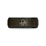 best birthday present sister – gunmetal & black tungsten lap joint wedding band