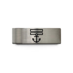 unique sister birthday ideas – black & blue & silver tungsten lieutenant bars anchor wedding band