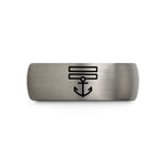unique sister birthday ideas – blue & gray tungsten lieutenant bars anchor wedding band