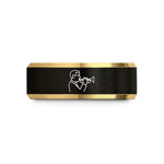 jazz music themed presents – black & gold tungsten jazz soloist trumpet wedding band