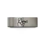 unique birthday sister – gold & gray tungsten jazz soloist trumpet wedding band