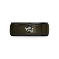 unique sister birthday ideas – gunmetal & black tungsten wolf skull wedding band